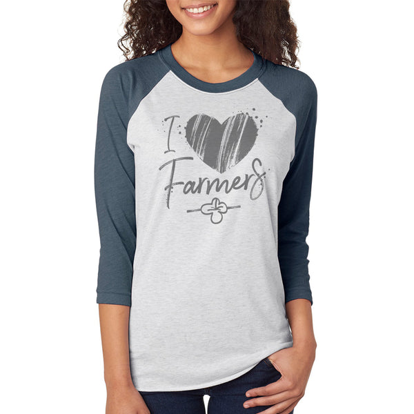 I Heart Farmers Raglan Shirt
