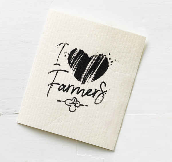 'I Heart Farmers' Compostable Swedish Dishcloths